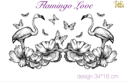 Mesh Stencil; Flamingo Love - 1