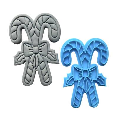Plastic embosser stamp Candy Cane; 97*66 mm - 1