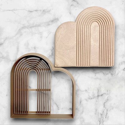 Plastik kalıp BOHO ARCH kesici + baskı seti; 80x80 mm