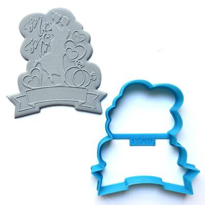 Plastik kalıp BRIDE & GROOM; 9,5*8,9 cm - 1