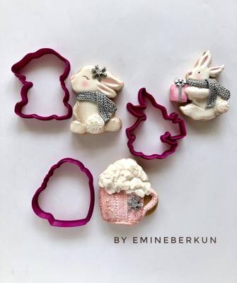 Plastik kalıp Bunny; 9*7 cm - 2