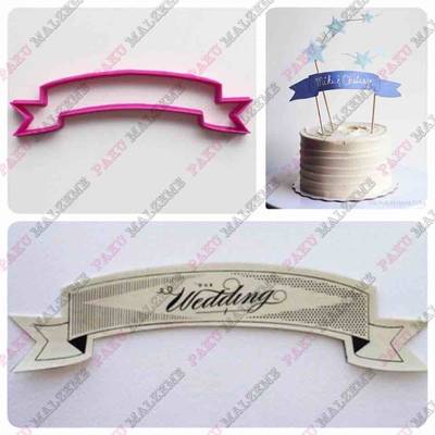Plastik Kalıp  Cake Banner; 13*2,4 cm - 1