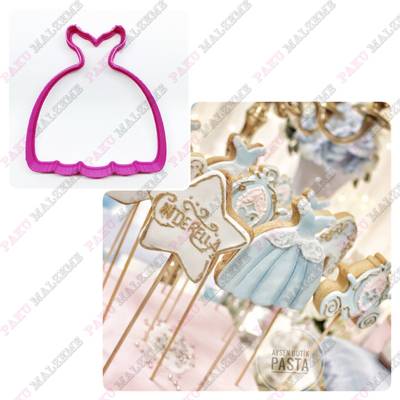 Plastik Kalıp Cindrella Elbise; 9*8,3 cm - 1