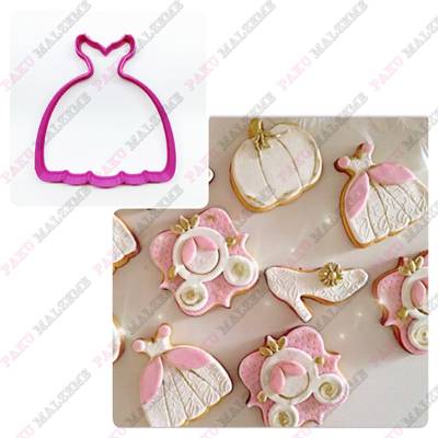 Plastik Kalıp Cindrella Elbise; 9*8,3 cm - 2