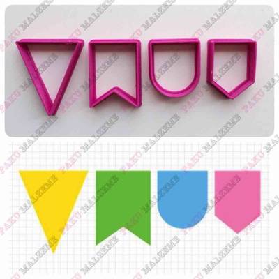 Plastik Kalıp Flama Seti; 2-3 cm - 1