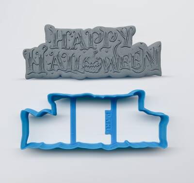 Plastik kalıp HALLOWEEN LETTERING-1; 11,4*4,65 cm - 1