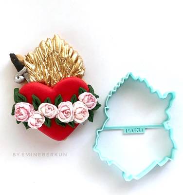 Plastik kalıp Kalpte Yangın; 10*7,8 cm - 1
