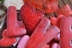 Plastik kalıp  LOVE kutu harfler; 9 cm - 3