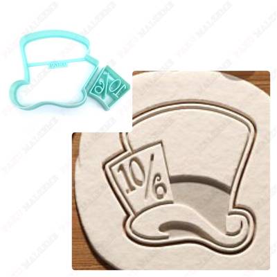 Plastik kalıp Madhatter Alice Şapka; 8,0*8,0 cm - 1