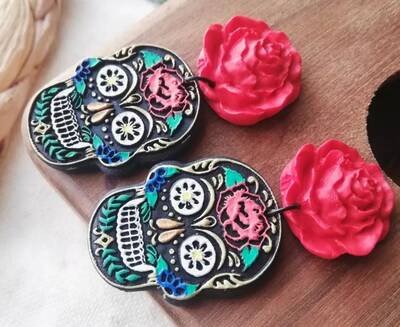 Plastik kalıp SKULL Kurukafa; 3,7*2,6 cm - 2