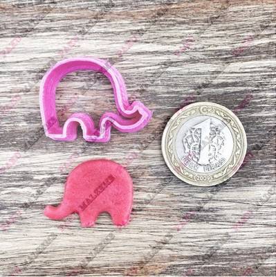 Plastik Kalıp Miniminicik Fil; 3*2,2 cm - 1