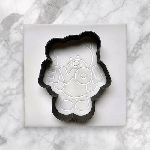 Plastik kalıp Stencil seti PYO Lover Teddy-1; 7 cm - 1