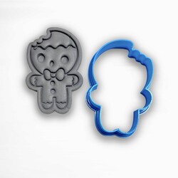 3D-plastic cutter BITTEN GINGERBREAD; 7,0 cm