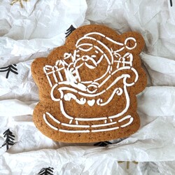 3D-plastic cutter SANTA ON SLEIGH; 7 cm (1)