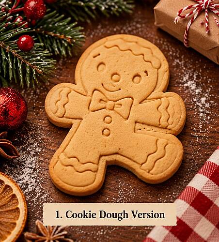 Plastik kesici kalıp ve baskı seti GINGERBREAD BOY - 4