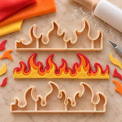 Plastik kalıp ALEV Flames; 15 cm