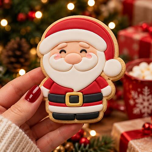 Plastik kesici kalıp ve baskı seti SANTA - 2