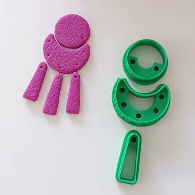 Plastik mini kalıp PaKuXHMJ collection BOHO CRESCENT; 5,5 cm - 1