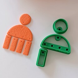 Plastik mini kalıp PaKuXHMJ collection BOHO HALF MOON; 5,5 cm