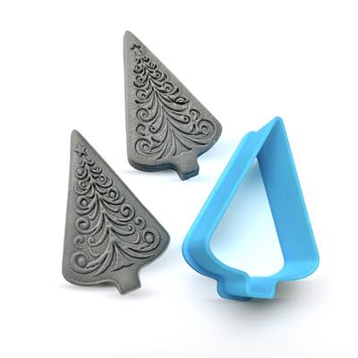 Plastik mini kalıp  XMAS TREE-1; 4 cm - 1