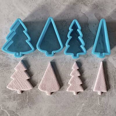 Plastik mini kalıp  XMAS TREE-1; 4 cm - 2