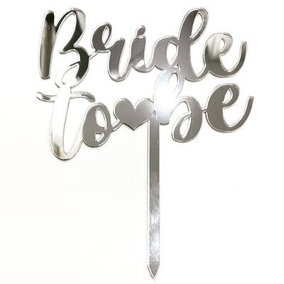Pleksi pasta süsü BRIDE TO BE-1 Gümüş;12*16 cm - 1