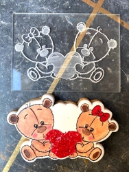 Pop-it stamp kaşe Aşık Ayıcıklar; 11,0*8,0 cm (1)