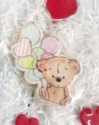 Pop-it stamp kaşe Balonlu Ayıcık; 9,0*9,0 cm (1)