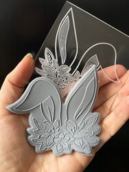 Pop-it stamp kaşe BUNNY EARS; 8,0*8,0 cm