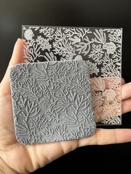 Pop-it stamp kaşe CORAL BACKGROUND; 10,0*10,0 cm