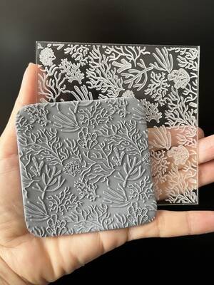 Pop-it stamp kaşe CORAL BACKGROUND; 10,0*10,0 cm - 1
