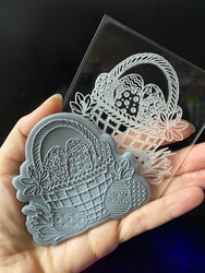 Pop-it stamp kaşe EASTER BASKET; 8,0*8,0 cm