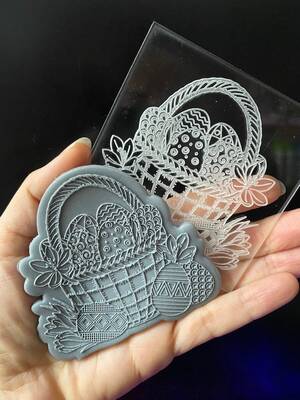 Pop-it stamp kaşe EASTER BASKET; 8,0*8,0 cm - 1