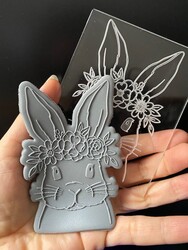 Pop-it stamp kaşe EASTER BUNNY; 10,0*8,0 cm