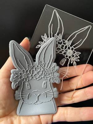 Pop-it stamp kaşe EASTER BUNNY; 10,0*8,0 cm - 1