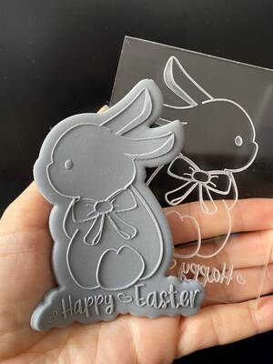Pop-it stamp kaşe EASTER BUNNY-2; 10,0*8,0 cm - 1