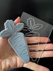 Pop-it stamp kaşe EASTER CARROT; 10,0*8,0 cm
