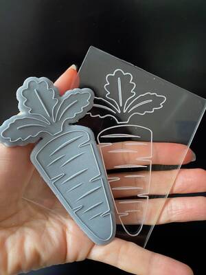 Pop-it stamp kaşe EASTER CARROT; 10,0*8,0 cm - 1