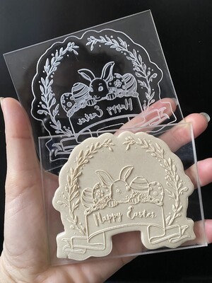 Pop-it stamp kaşe EASTER WREATH; 10x80 cm