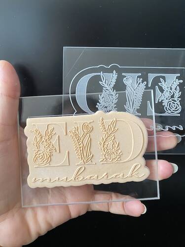 Pop-it stamp kaşe EID MUBARAK FLORAL; 10x8 cm - 2