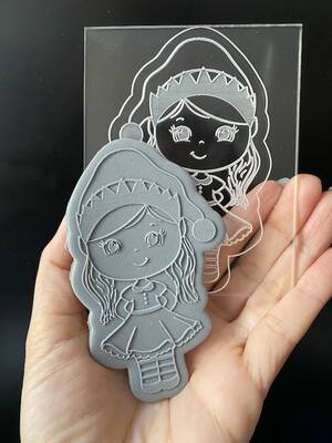 Pop-it stamp kaşe Elf Girl; 10,0*8,0 cm - 1