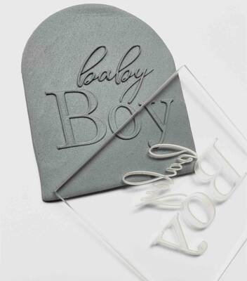 Pop-it stamp kaşe Erkek Bebek; 8,0*8,0 cm - 1