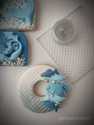 Pop-it stamp kaşe FISH SCALE; 10,0*10,0 cm - 2