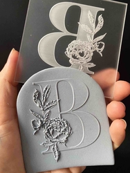 Pop-it stamp kaşe FLORAL ALFABE FULL SET (harf boyu 5,5 cm); 8,0*8,0 cm (1)