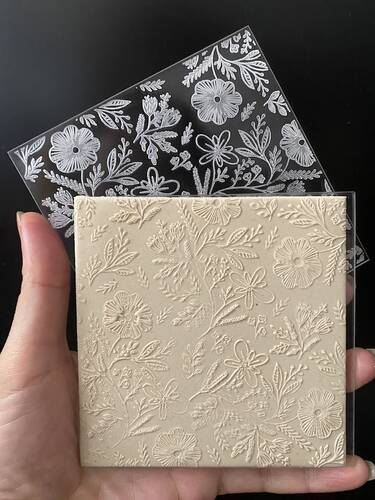 Pop-it stamp kaşe FLORAL EMBROIDERY-1; 10x10 cm - 1