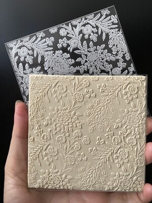 Pop-it stamp kaşe FLORAL EMBROIDERY-3; 10x10 cm