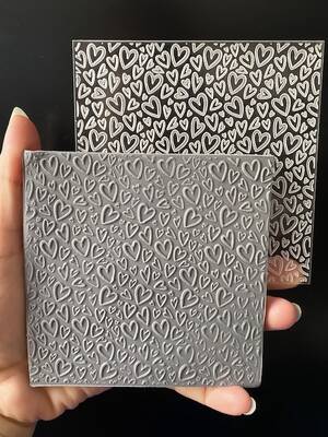 Pop-it stamp kaşe FUNKY HEARTS; 10*10 cm - 1