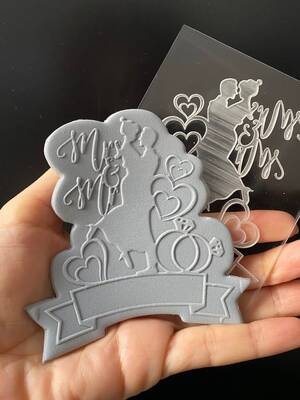 Pop-it stamp kaşe GELİN-DAMAT; 10,0*8,0 cm - 1
