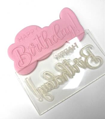 Pop-it stamp kaşe HAPPY BIRTHDAY; 10,2*5,6 cm - 1