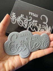 Pop-it stamp kaşe HAPPY EASTER; 10,0*8,0 cm